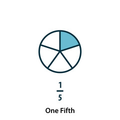 Fraction icon vector logo design template