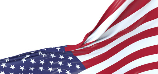 Obraz premium Flag of Hope: Vibrant 3D USA Flag Represents Aspirations and Dreams