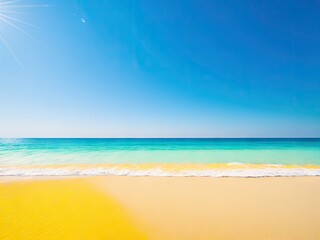 Fototapeta na wymiar Bright sand beach sunshine background. ai generative