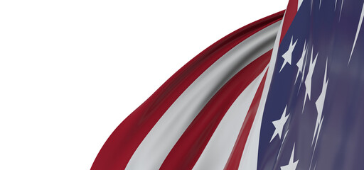 American Wave Flag Backgroun. USA