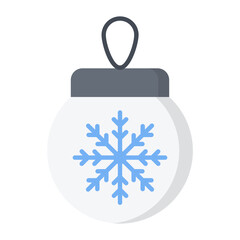 Fototapeta premium Christmas Ball Flat Icon