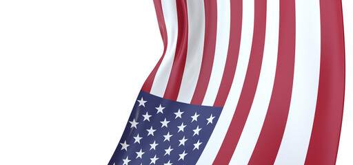Obraz premium Symbolic Resilience: Stunning 3D USA Flag Portrays Resolute Spirit