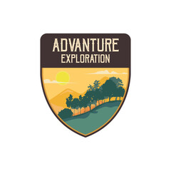 Mountain Logo Outdoor Adventure badges