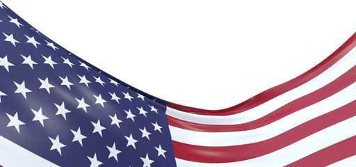 Fototapeta premium Digital Heritage: 3D USA Flag Showcases Rich American Culture