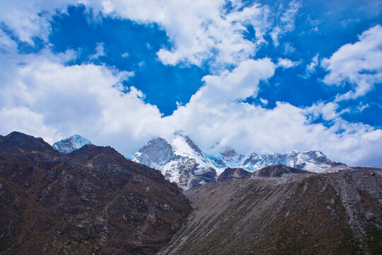 Snow Artesonraju and the Paron Lagoon, Caraz Peru
