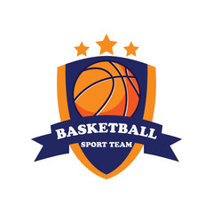 Basketball club logo badge vector