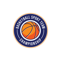 Basketball club logo badge vector
