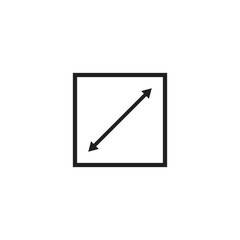 Square meter icon vector logo design template