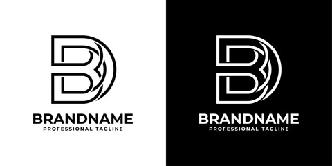 Letter DB or BD Monogram Logo, suitable for any business with DB or BD initials. - obrazy, fototapety, plakaty