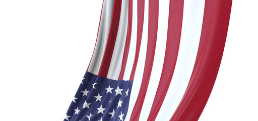 Obraz premium Dynamic National Symbol: 3D USA Flag Represents Strength and Freedom