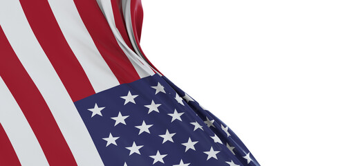 Fototapeta premium USA or america flag background with copy space