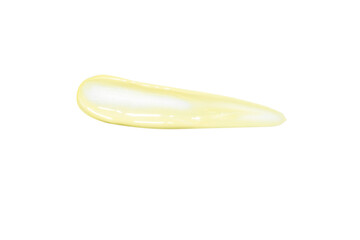 Pastel color paint stroke yellow. On a blank background. PNG