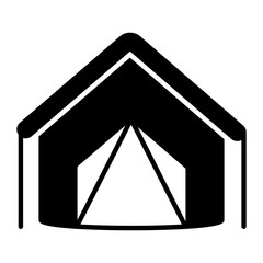 Camping Glyph Icon