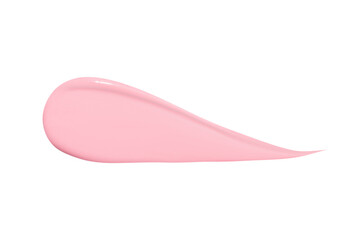 Pastel colored pink paint stroke. On a white background.