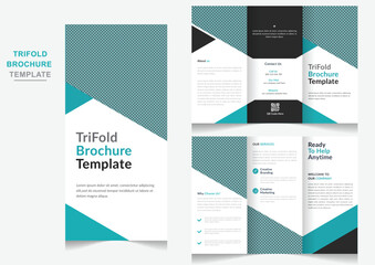 Corporate business trifold brochure and business flyer design editable template