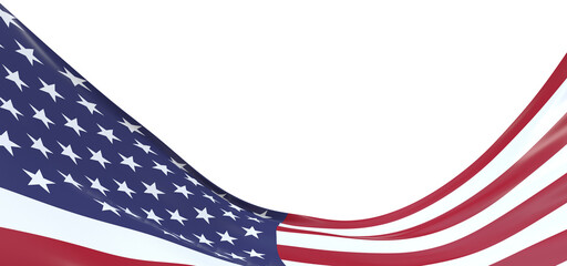 Digital Heritage: 3D USA Flag Showcases Rich American Culture