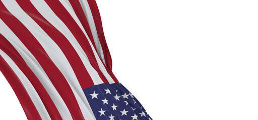 Elevating National Pride: 3D USA Flag Soars with Dignity and Honor
