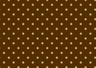 シンプルなドット柄のポップな背景イメージ（茶色） © TARTE_TACHIN