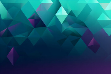 Fototapeta premium Teal and purple faceted geometric landscape background
