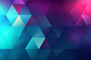 Obraz premium Neon blue and magenta polygonal background
