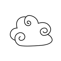 Abstract cloud, Chinese Cloud, Curl cloud, cloud decoration, cloud icon