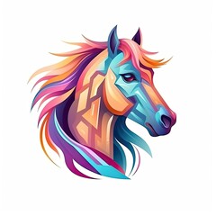 Pony horse cute character illustration. Generative AI