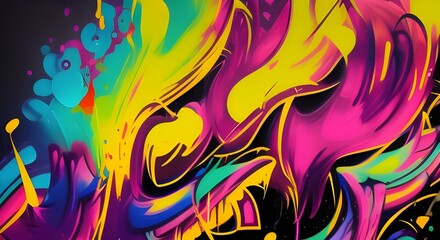 Fototapeta na wymiar grafitti abstract background - generative ai