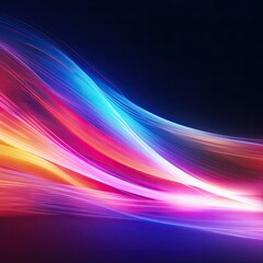 Obraz premium Abstract minimal futuristic background, glowing neon lines going up. Generative AI