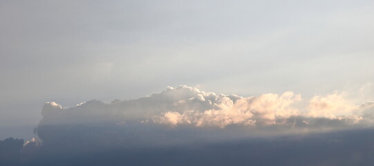 gray clouds at low sun