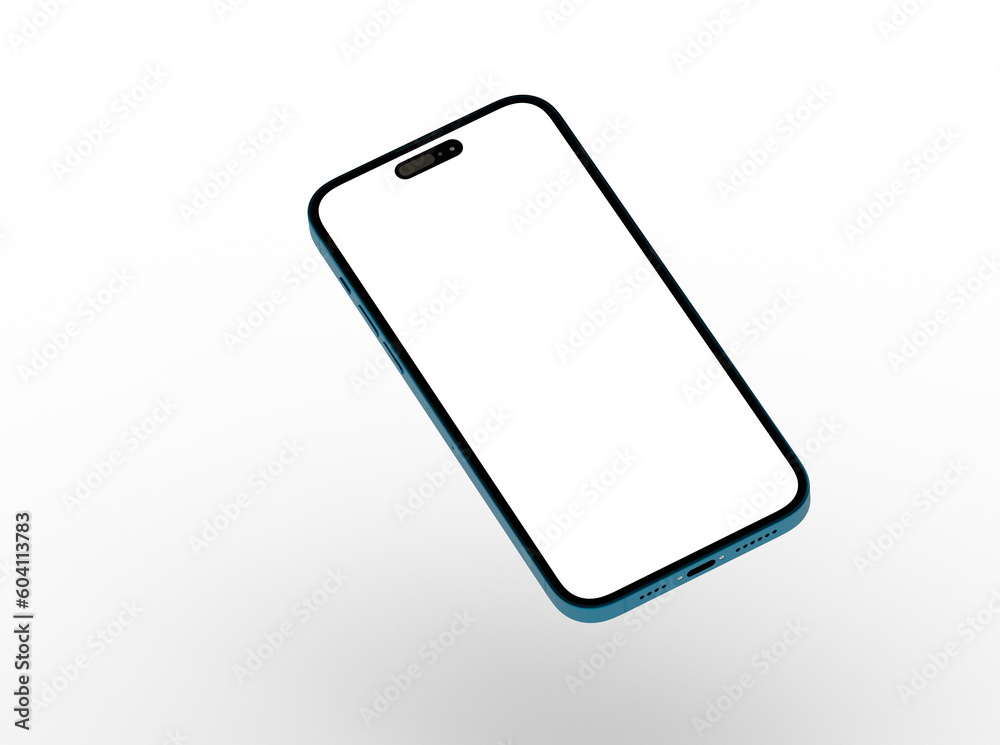 Aufkleber Mockup - smartphone  With Blank Screen in 3d