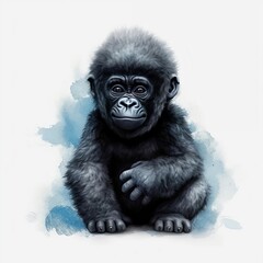 Cute gorilla baby