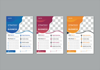modern trend professional business flyer design corporate vector file print layout editable