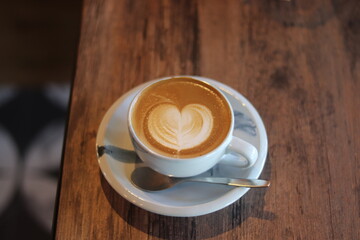 coffee on the table in the coffee shop