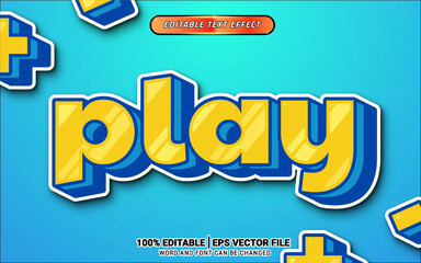 play kids back to school 3d text effect design