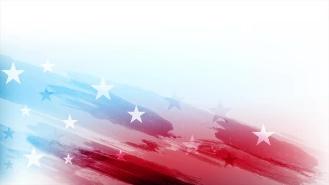 Concept USA flag abstract grunge blot background. US Presidential Election. Seamless looping american motion design. Video animation Ultra HD 4K 3840x2160