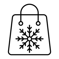 Gift Bag Thin Line Icon