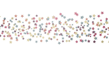XMAS stars. Confetti celebration, Falling colourful abstract decoration for party, birthday celebrate, png transparent