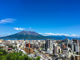 城山展望台から見た桜島