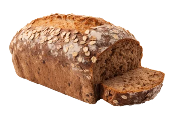 Keuken spatwand met foto Multigrain bread on transparent background. Generative AI. © PNG Space
