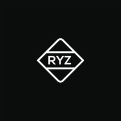 RYZ letter design for logo and icon.RYZ typography for technology, business and real estate brand.RYZ monogram logo. - obrazy, fototapety, plakaty
