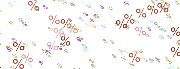 3d Sales icons floating in the air 3D rendering - PNG transparent