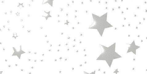 Obraz premium sparkling Christmas confetti falling isolated on white. magic shining flying stars glitter backdrop, sparkle border - png transparent