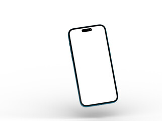 Mockup - 3d render illustration hand holding the white smartphone
