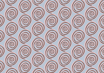 Repeat seamless pattern with spin circles, replete image design for fabric printing 