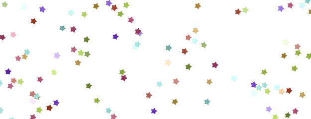 colorful stars background, sparkle lights confetti falling. magic shining Flying christmas stars on night