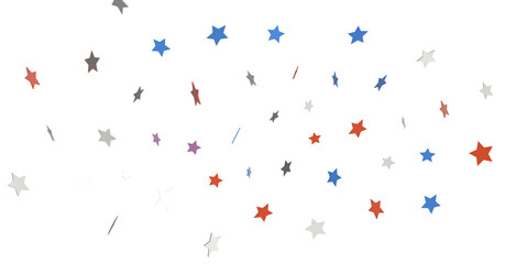 colorful Stars - Festive christmas card. Isolated illustration white background. -