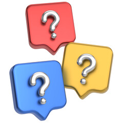Question mark sign. 3D illustration.