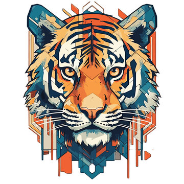 Illustrazione testa di una tigre