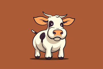 Obraz na płótnie Canvas Cute cow cartoon