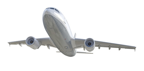 3D rendering of an isolated flying plane ready to use © FrankBoston